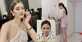 พ่อเลี้ยงของเธอเลียผมวัยรุ่นของเธอ